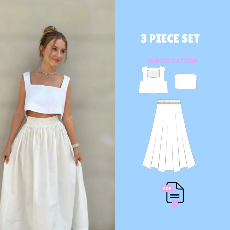 3 Piece Set Dress - PDF Sewing Pattern