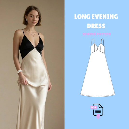 Long Evening Dress  - PDF Sewing Pattern