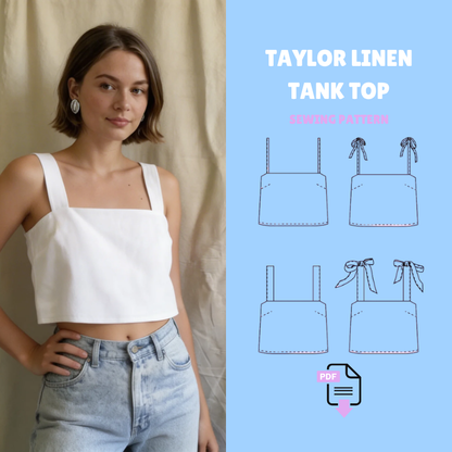 Taylor Linen Tank Top - PDF Sewing Pattern